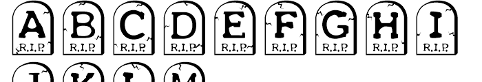 Sepultura Grave Rip Font UPPERCASE
