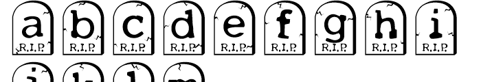 Sepultura Grave Rip Font LOWERCASE