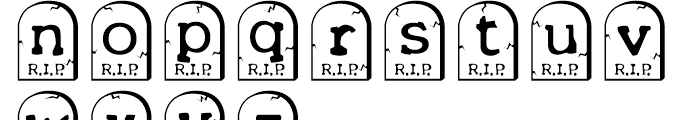 Sepultura Grave Rip Font LOWERCASE