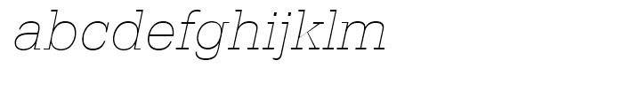 Serifa Thin Italic Font LOWERCASE