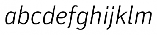 Secca Light Italic Font LOWERCASE