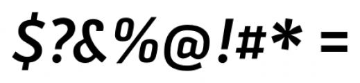 Secca Medium Italic Font OTHER CHARS