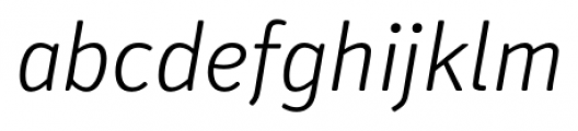 Secca Soft Light Italic Font LOWERCASE