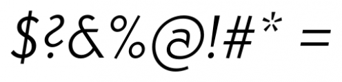 Semplicita Pro Italic Font OTHER CHARS