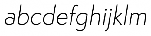 Semplicita Pro Light Italic Font LOWERCASE