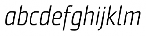 Sentico Sans DT Condensed Light Italic Font LOWERCASE