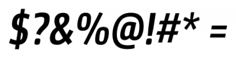 Sentico Sans DT Condensed Medium Italic Font OTHER CHARS