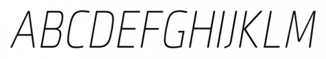 Sentico Sans DT Condensed Thin Italic Font UPPERCASE
