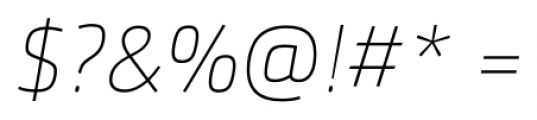 SenticoSansDT Thin Italic Font OTHER CHARS