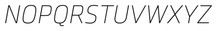SenticoSansDT Thin Italic Font UPPERCASE