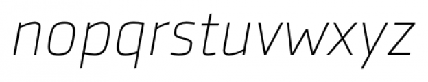 SenticoSansDT Thin Italic Font LOWERCASE