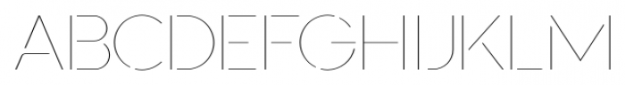 Sevigne Stencil Thin Font UPPERCASE
