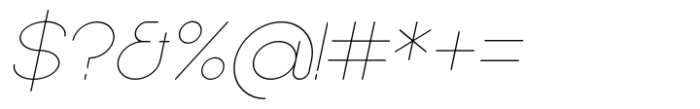 Sean Henrich ATF Ultra Light Italic Font OTHER CHARS