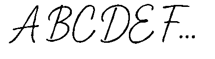 Seaside Courier Script Font UPPERCASE
