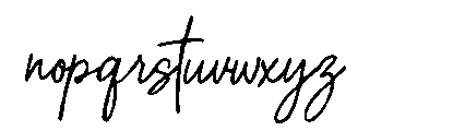 Seaside Courier Script Font LOWERCASE