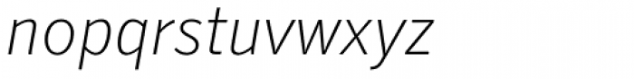 Secca Std Thin Italic Font LOWERCASE