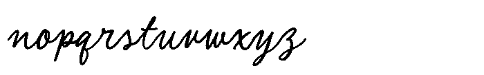 Secret Motions Script Font LOWERCASE