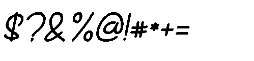 Sectro Italic Font OTHER CHARS