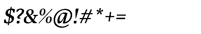 Sedna Italic Font OTHER CHARS