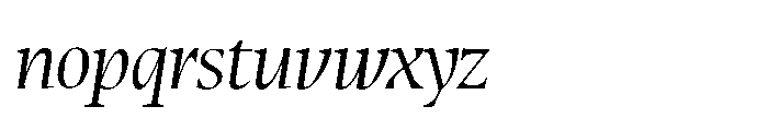 Sedna Thin Italic Font LOWERCASE