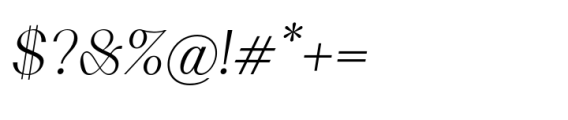 Sedra Light Italic Font OTHER CHARS