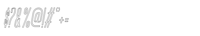 Seductive Height Bold Hollow Italic Font OTHER CHARS