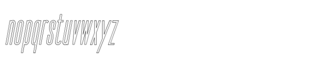 Seductive Height Bold Hollow Italic Font LOWERCASE