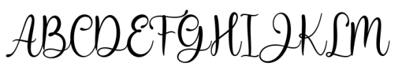Sefilya Script Font UPPERCASE