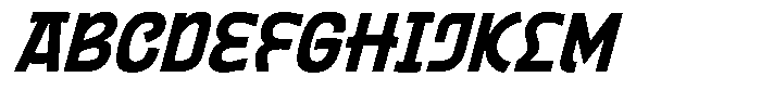 Segaido Slanted Font UPPERCASE