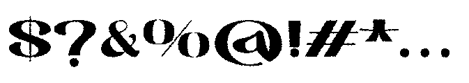 Segalys Distort Font OTHER CHARS