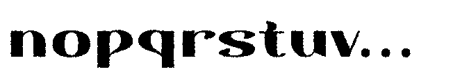 Segalys Distort Font LOWERCASE