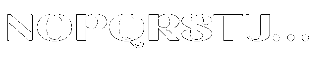 Segalys Outline Font UPPERCASE