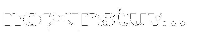 Segalys Outline Font LOWERCASE