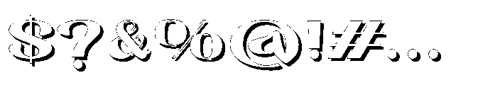 Segalys Shadow Font OTHER CHARS