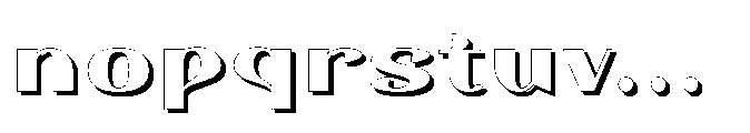 Segalys Shadow Font LOWERCASE