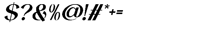 Seganty Italic Font OTHER CHARS