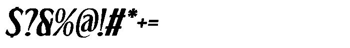 Segatra Slanted Font OTHER CHARS