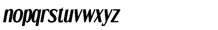 Segatra Slanted Font LOWERCASE