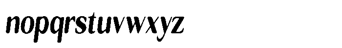 Seghan Elegant Round Black Condensed Slant Font LOWERCASE