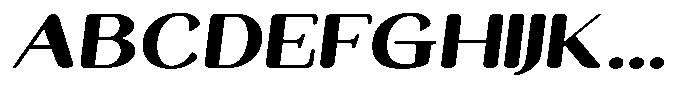 Seghan Elegant Round Black Expanded Slant Font UPPERCASE