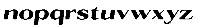 Seghan Elegant Round Black Expanded Slant Font LOWERCASE