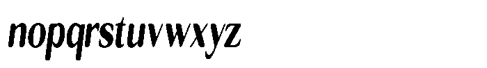 Seghan Elegant Round Black Extra Condensed Slant Font LOWERCASE