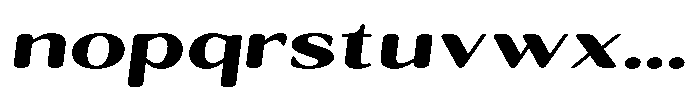 Seghan Elegant Round Black Extra Expanded Slant Font LOWERCASE
