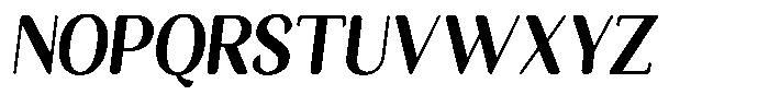 Seghan Elegant Round Black Semi Condensed Slant Font UPPERCASE