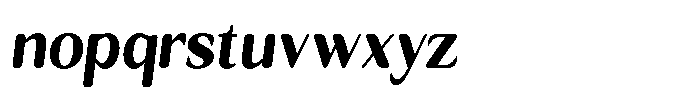 Seghan Elegant Round Black Semi Condensed Slant Font LOWERCASE