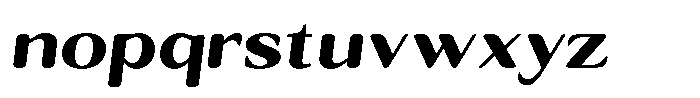 Seghan Elegant Round Black Semi Expanded Slant Font LOWERCASE