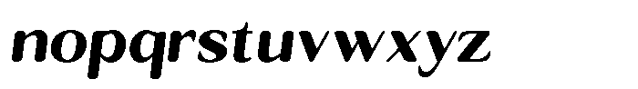 Seghan Elegant Round Black Slant Font LOWERCASE
