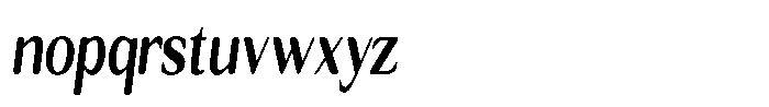 Seghan Elegant Round Bold Condensed Slant Font LOWERCASE