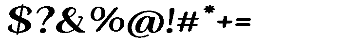 Seghan Elegant Round Bold Expanded Slant Font OTHER CHARS