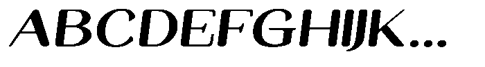 Seghan Elegant Round Bold Expanded Slant Font UPPERCASE